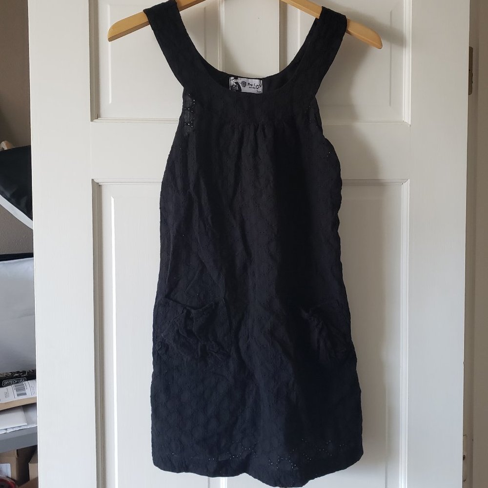 Bag Lady Mudpie Black Eyelet Swim Coverup Small